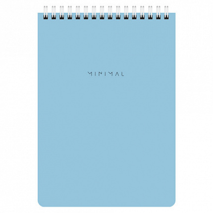 Блокнот А5 146х206 мм, 60 л., гребень, картон, жесткая подложка, клетка, BRAUBERG "Minimal Pastel", 116427