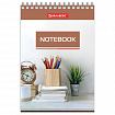Блокнот МАЛЫЙ ФОРМАТ А6, 97х145 мм, 40 л., гребень, картон, клетка, BRAUBERG, "Идеальный офис", 129823