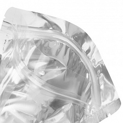 Пакеты дой-пак с замком ZIP LOCK, металлизированная + прозрачная стенка, 200х300 + 50 мм, КОМПЛЕКТ 100 штук, 70 мкм, BRAUBERG, 700687