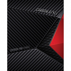 Тетрадь А5, 48 л., HATBER, скоба, клетка, выборочный лак, "CarbonStylee" (микс в спайке), 068127, 48Т5вмВ1