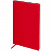 Блокнот А5 138x213 мм, BRAUBERG "Personal", под кожу, 80 листов, клетка, красный, 116609