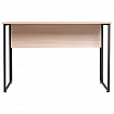 Стол BRABIX "SMART CD-019", 1180х600х770 мм, ЛОФТ, металл/ЛДСП ясень шимо светлый, каркас черный, 641947