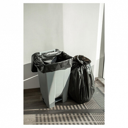 Мешки для мусора 160 л, черные, в рулоне 20 шт., ПВД, 30 мкм, 87х120 см, PACLAN "Professional", 1338607