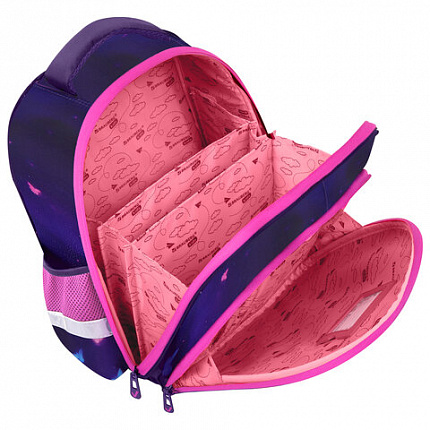 Ранец BRAUBERG KIDS STANDARD, 2 отделения, "Любознательный кот", 36х28х14 см, 273145