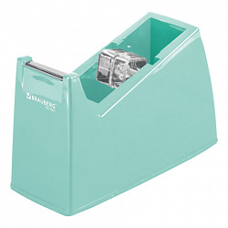 Диспенсер для клейкой ленты шириной до 26 мм, МЯТНЫЙ (лента в подарок!), утяжеленный большой, BRAUBERG, 701461