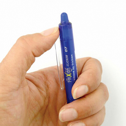 Ручка стираемая гелевая автоматическая PILOT "Frixion Clicker", СИНЯЯ, узел 0,7 мм, линия письма 0,35 мм, BLRT-FR-7, BLRT-FR-7 L