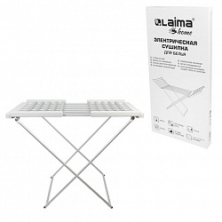 Сушилка для белья напольная, электрическая, раскладная, алюминиевая, три зоны сушки, нагрев 60 °С, LAIMA HOME, 700978