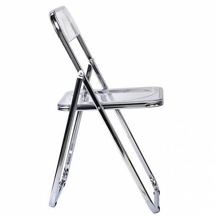 Стул складной прозрачный BRABIX "Style CF-015", хромированный каркас, пластик, 533250