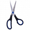 Ножницы BRAUBERG "Soft Grip", 190 мм, черно-синие, резиновые вставки, 3-сторонняя заточка, 230762