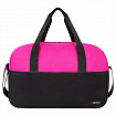 Сумка спортивная HEIKKI BASE (ХЕЙКИ), карман на молнии, черная/фуксия, 30x44x17 см, 272621