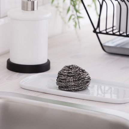 Губка (мочалка) металлическая, спиральная, 15г, МИНИ, для посуды, гриля, плиты, YORK,, 2020