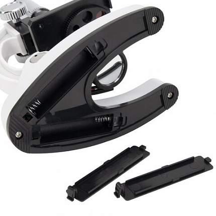 Микроскоп с подсветкой в кейсе, 74 предмета, в т.ч. набор из 16 микропрепаратов в подарок, увеличение 300х,600х,1200х, BRAUBERG KIDS, 391399