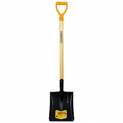 Лопата совковая стальная 19х27 см, ОБЩАЯ ДЛИНА 115 см, деревянный черенок, V-ручка, RABBITEX (РАББИТЕКС) "STANDARD", 700487