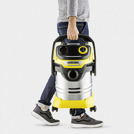 Пылесос хозяйственный KARCHER WD 5 S, мусоросборник 25л, мощность 1100Вт, желтый, 1.6, 1.628-350.0