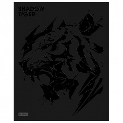 Тетрадь А5, 48 л., HATBER, скоба, клетка, матовая ламинация, 3D-лак, "Shadow" (микс в спайке), 093204, 48Т5лолВ1