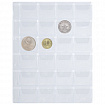 Листы-вкладыши для альбома "OPTIMA" на 24 монеты d до 38 мм, КОМПЛЕКТ 10 шт., 200х250 мм, ПВХ, STAFF, 238084