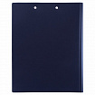 Папка-планшет STAFF, А4 (310х230 мм), с прижимом и крышкой, пластик, синяя, 0,5 мм, 229220