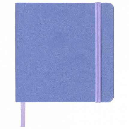 Скетчбук, слоновая кость 140 г/м2 120х120 мм, 80 л., КОЖЗАМ, резинка, BRAUBERG ART CLASSIC, пастель сиреневый, 116877