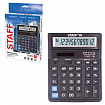Калькулятор настольный STAFF STF-777, 12 разрядов, двойное питание, 210x165 мм, ЧЕРНЫЙ, 250458