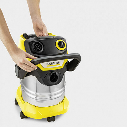 Пылесос хозяйственный KARCHER WD 5 S, мусоросборник 25л, мощность 1100Вт, желтый, 1.6, 1.628-350.0