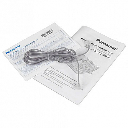 Телефон PANASONIC KX-TS2388RUW, АОН, спикерфон, память 50 ном., тонал/импул. режим, белый