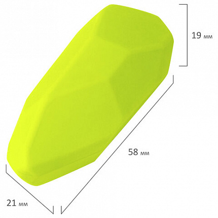 Ластик фигурный BRAUBERG "Stone", 58х21х19 мм, цвет ассорти, 228715