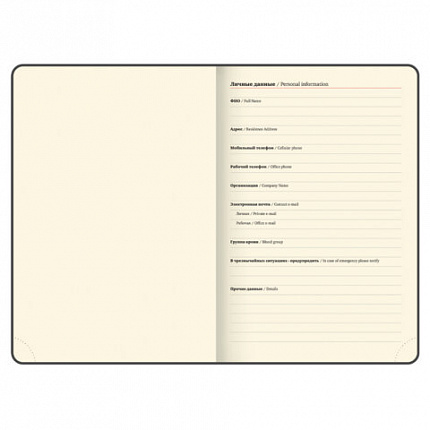 Ежедневник датированный 2026 БОЛЬШОЙ ФОРМАТ 210х297мм А4, BRAUBERG Comodo, под кожу, черный, 117242