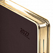 Ежедневник датированный 2027 А5 148х218 мм, GALANT "Infinity Gold", под кожу, темно-коричневый, 118064