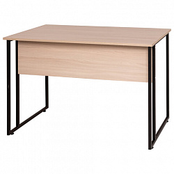 Стол BRABIX "SMART CD-019", 1180х600х770 мм, ЛОФТ, металл/ЛДСП ясень шимо светлый, каркас черный, 641947