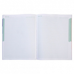 Блокнот БОЛЬШОЙ ФОРМАТ 210х290 мм, А4, 80 л., бумвинил "METALLIC", клетка, блок 5 цв., HATBER, черный, 084774, 80ББ4В1