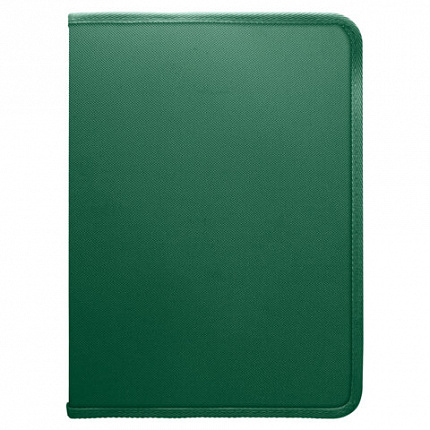 Папка объемная на молнии пластиковая на 4 кольцах, 35 мм, А4, BRAUBERG PIXEL,темно-зеленая, 0,7 мм, 273079