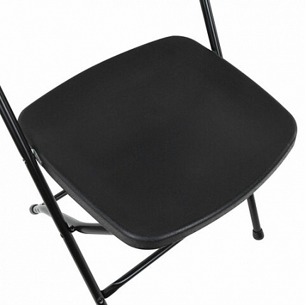 Стул складной BRABIX "Golf CF-002", черный каркас, пластик черный, 531563