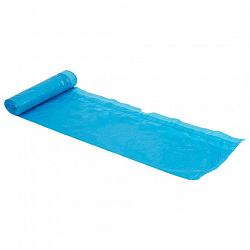 Мешки для мусора с завязками LAIMA "ULTRA" 60 л, синие, рулон 20 шт., прочные, ПНД 18 мкм, 60х70 см, 607692