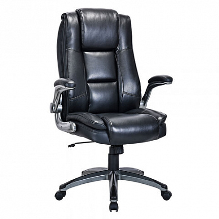 Кресло BRABIX PREMIUM "Paradigm EX-556", пружинный блок, рециклированная кожа, черное, 532976