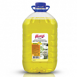 Средство для мытья посуды 5 л, НИКА "Супер", лимон, концентрат, ПЭТ