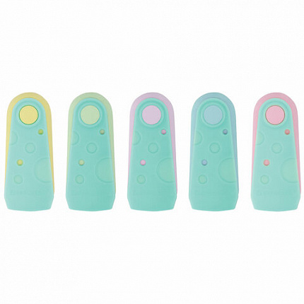 Ластик BRAUBERG "ULTRA PASTEL", 57х24х15 мм, пастельные цвета ассорти, бирюзовый пластиковый держатель, 272688