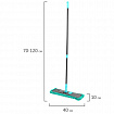 Швабра КОМПЛЕКТ флаундер 40 см + МОП синель (ТИП К) + черенок 70-120 см, ЛЮБАША БЮДЖЕТ, 700051
