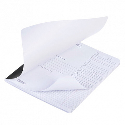 Тетрадь А5 96л. HATBER скоба, клетка, Soft-touch ламинация, SoloMatte_Черный бархат,, 96Т5лВ1