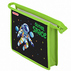 Папка для тетрадей ПИФАГОР А5, 1 отделение, пластик, на молнии, "Outer space", 273330