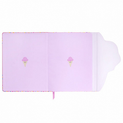 Дневник 1-11 класс 48 л., кожзам (твердая), магнитный клапан, ЮНЛАНДИЯ, "Мороженка", 106184