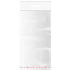 Пакеты БОПП с европодвесом, клеевым клапаном, КОМПЛЕКТ 100 штук, 10х16 + 3 + 4 см, белая подложка, BRAUBERG, 700416