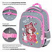 Ранец BRAUBERG QUADRO, 3 отделения, с брелоком, "Anime friends", 37х28х18 см, 272022