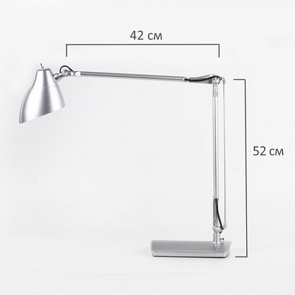 Настольная лампа-светильник SONNEN PH-104, подставка, LED, 8 Вт, металлический корпус, серый, 236691