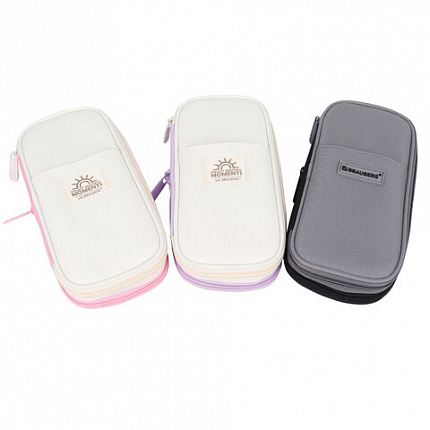 Пенал-трансформер BRAUBERG, полиэстер, 22х10х3 см, "Charcoal gray", 271561