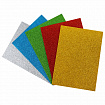 Пористая резина/фоамиран А4, 2 мм, НАБОР, 5 листов, 5 цветов, яркие цвета, блестки, самоклеящаяся, ОСТРОВ СОКРОВИЩ, 660081