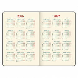 Ежедневник датированный 2026 B6 125х173 мм, GALANT "Vivid", под кожу, розовый, 117411