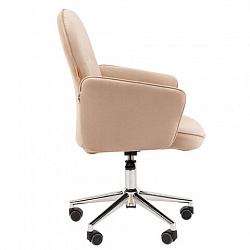 Кресло офисное Chairman CH 130, велюр, бежевое, 7142120