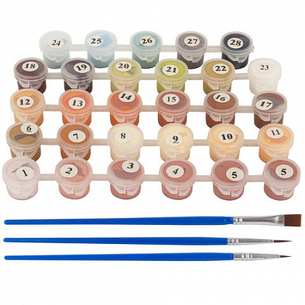 Картина по номерам 40х50 см, ОСТРОВ СОКРОВИЩ "Огни большого города", на подрамнике, акрил, кисти, 662910