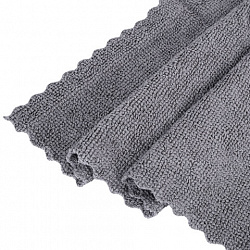 Салфетки из МИКРОФИБРЫ 30х30 см, GRAY & BLACK, big pack, КОМПЛЕКТ 10 штук, 180 г/м2, LAIMA HOME, 700610