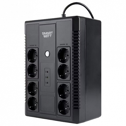 Источник бесперебойного питания SMARTWATT UPS SAFE PRO 650, 650 ВА (390 Вт), 8 розеток, 3703020270004